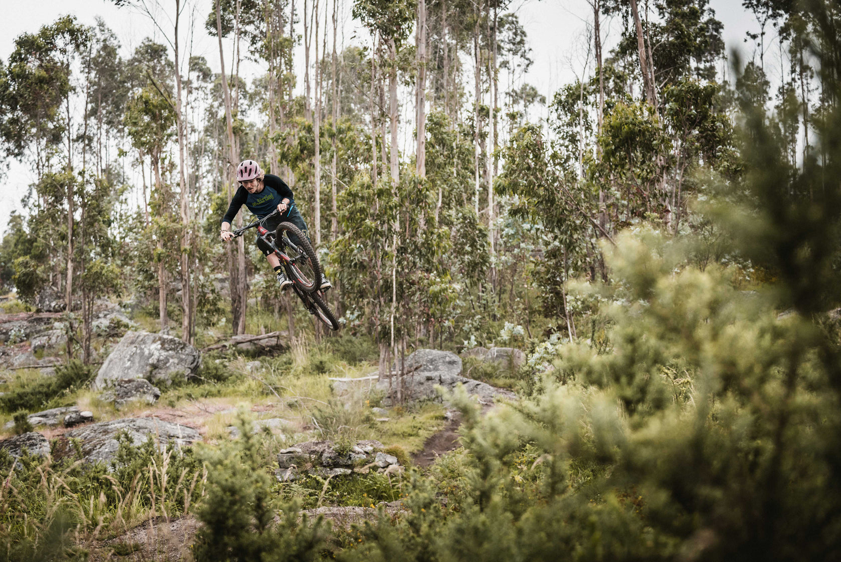 dirtlej mountee 3/4 men steel blue/lime